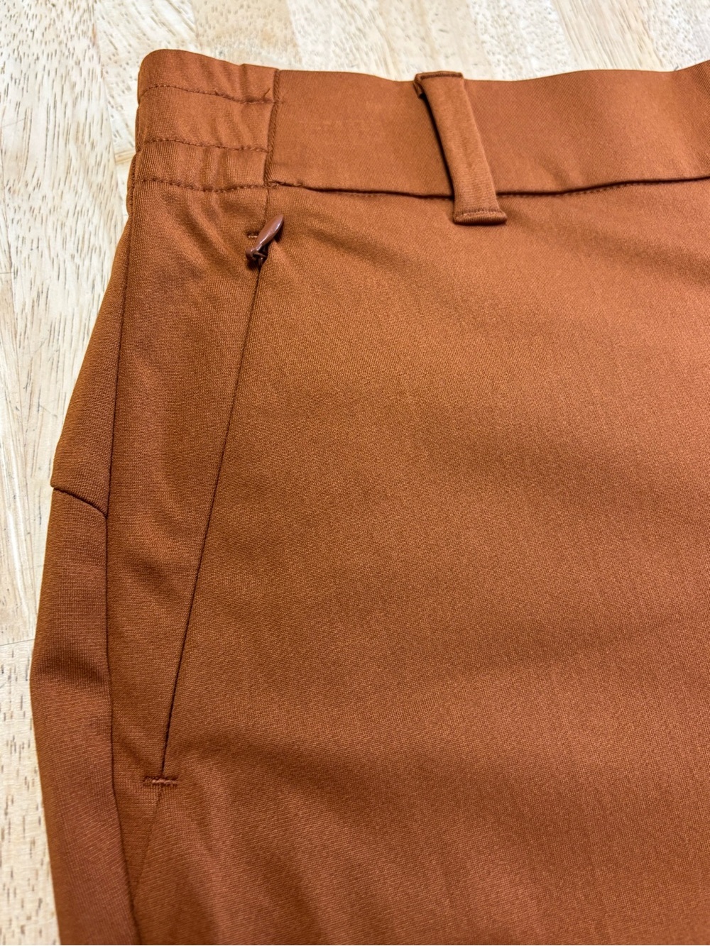 Land’s End Flex Performance Stretch Cropped Pants in Rust Copper Brown - Picture 5 of 8